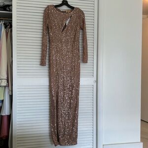 Sequin champagne Gown